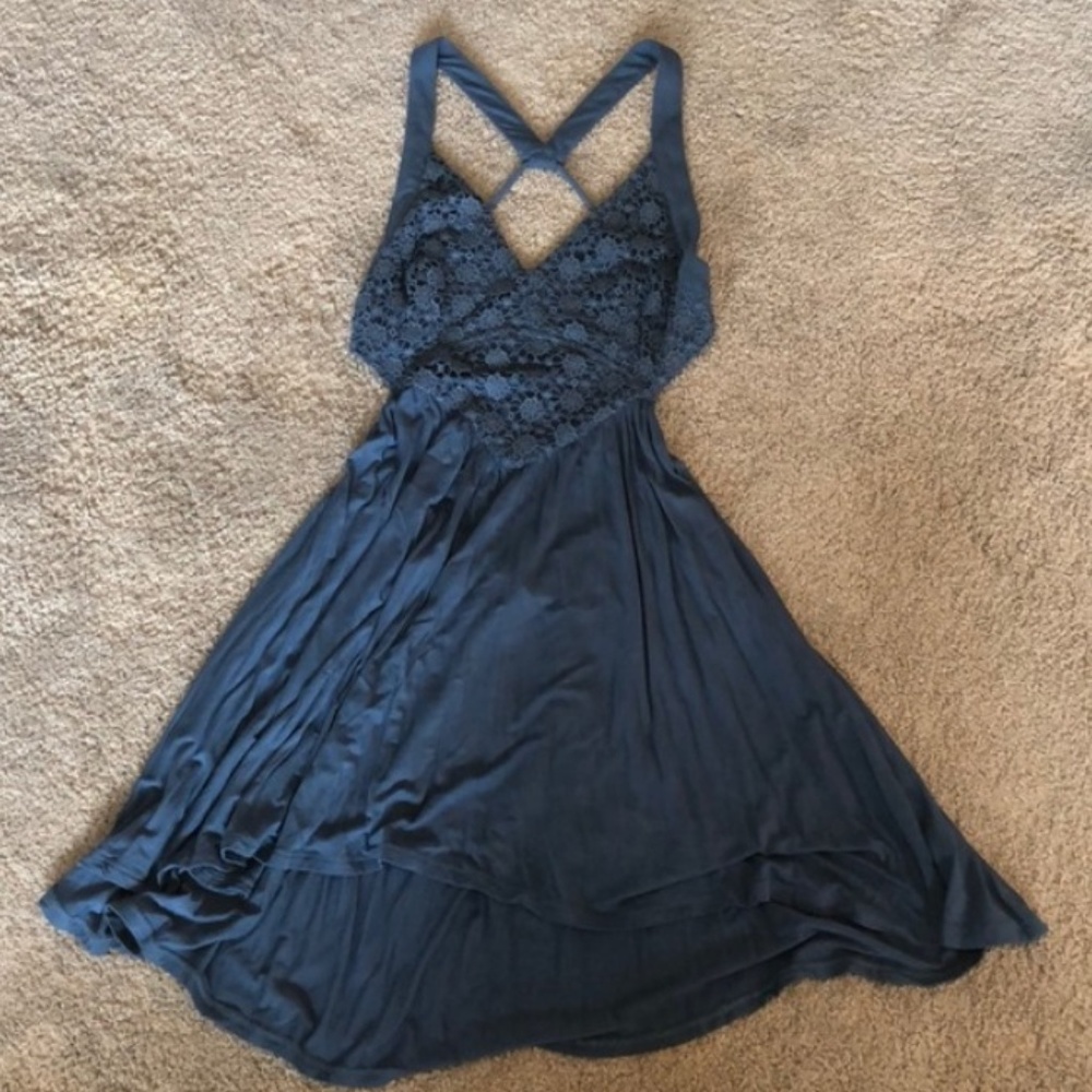 Lulu's Strappy Back Skater Dress